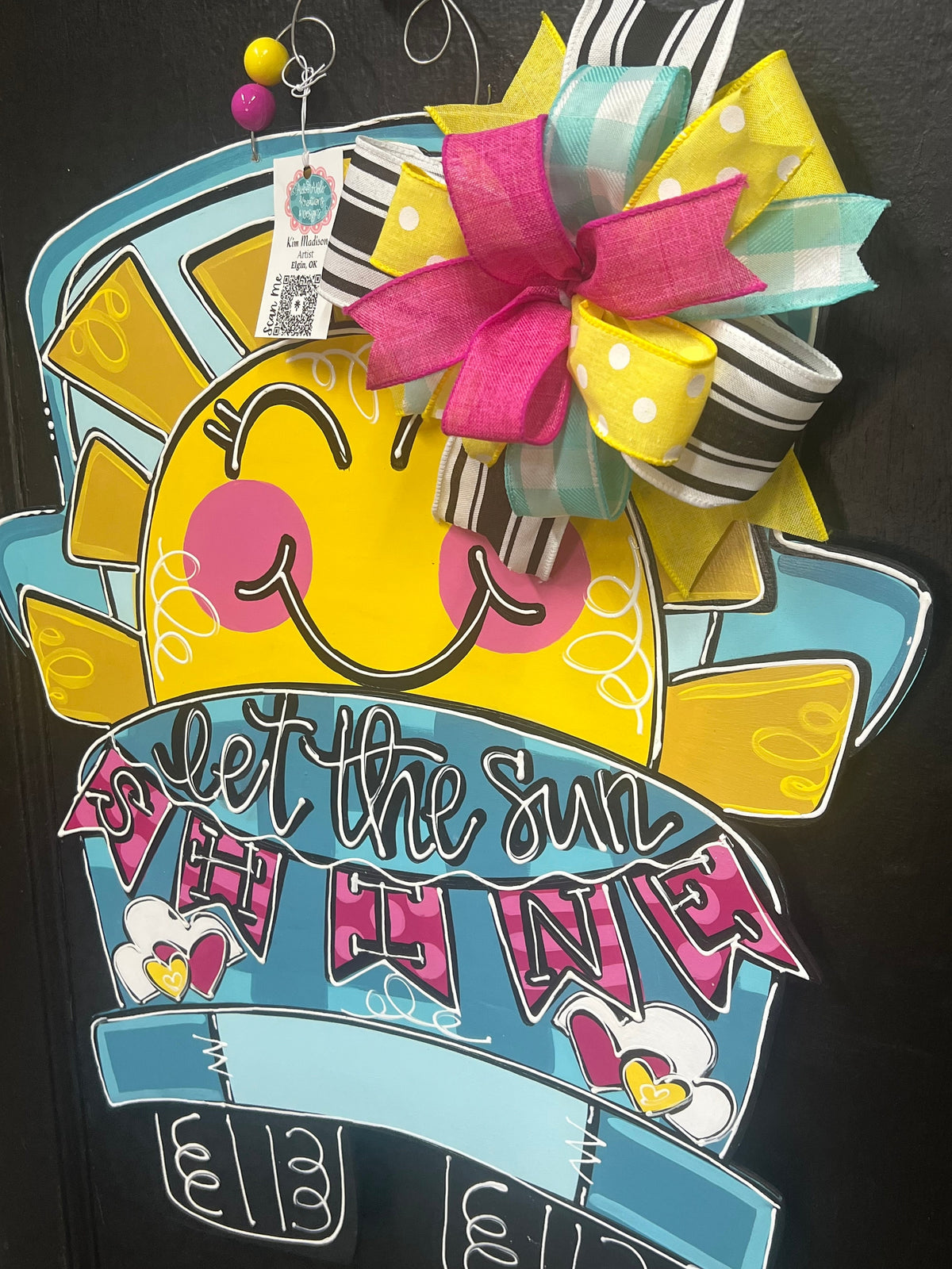 Sun Truck Door Hanger, Summer Welcome Sign (19"x22")