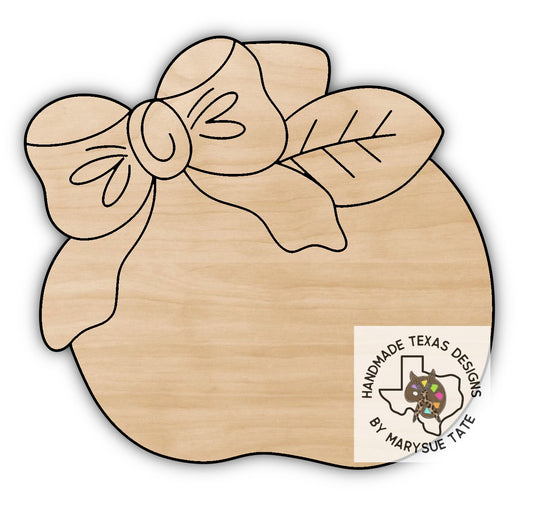 Apple Bow  - Handmade Texas Designs