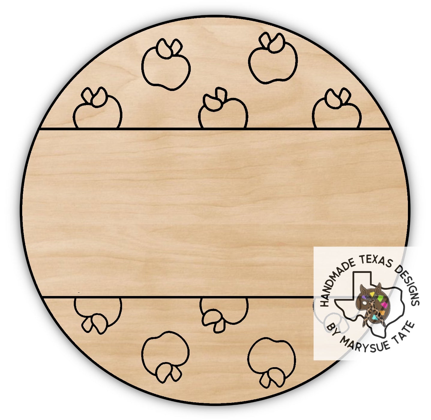 Apple Round  - Handmade Texas Designs