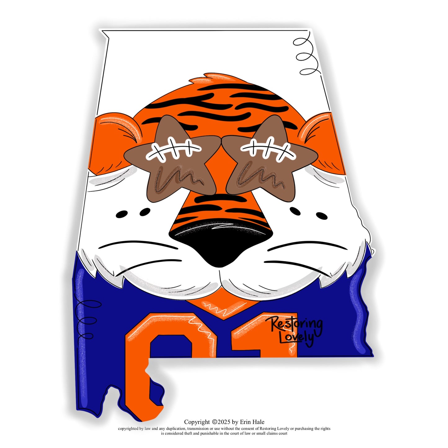 Auburn Mascot Tiger - Restoring Lovely