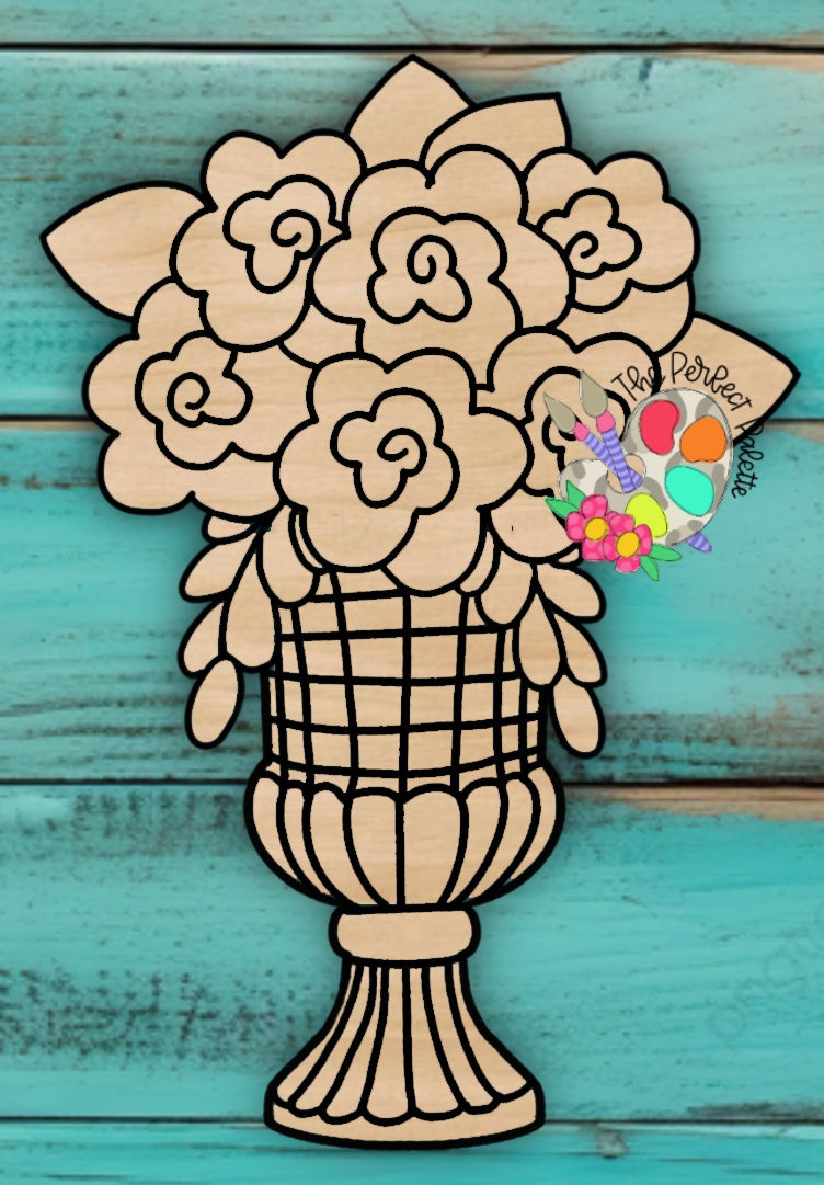 BW Checkered Floral Vase - The Perfect Palette