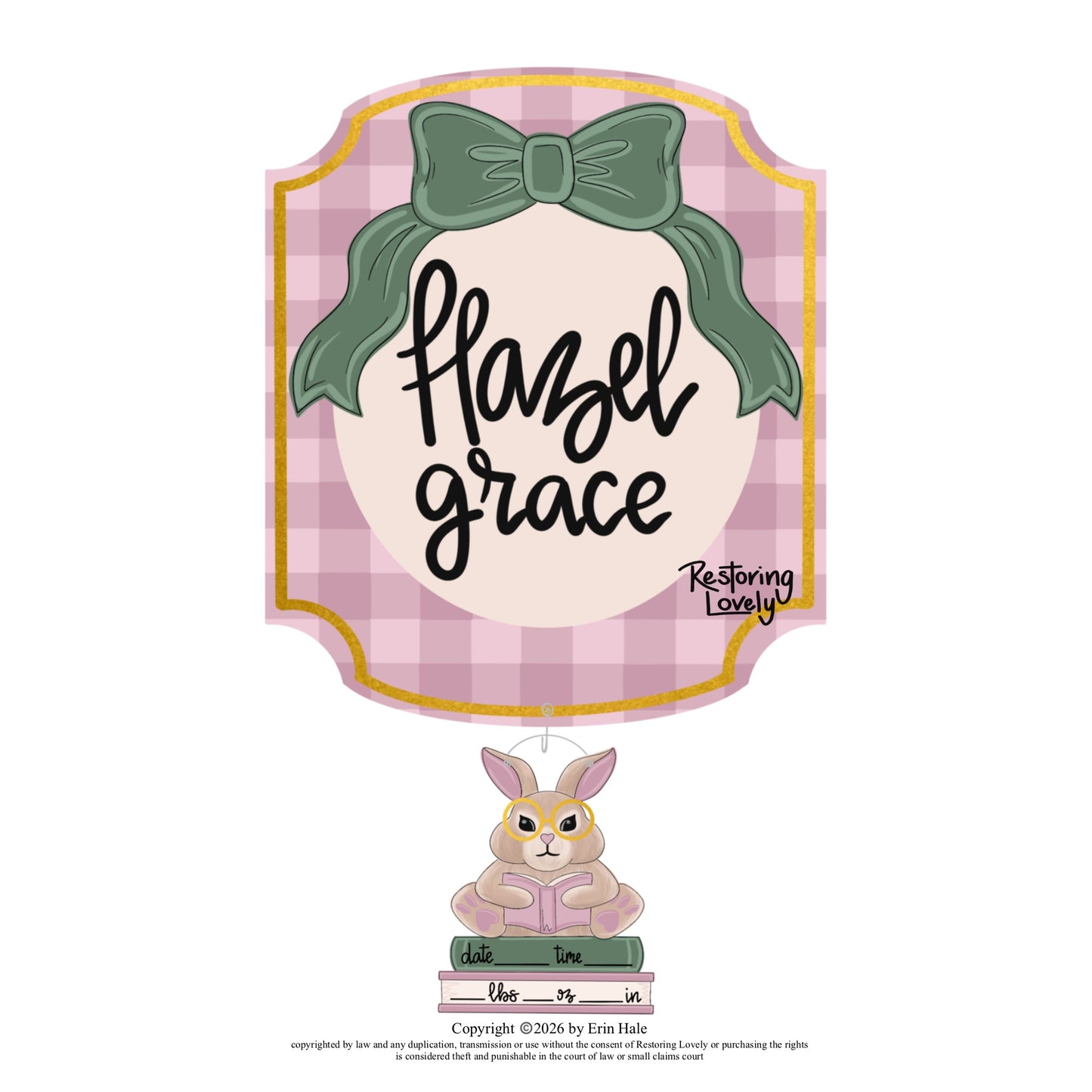 Baby book Bunny  - Restoring Lovely