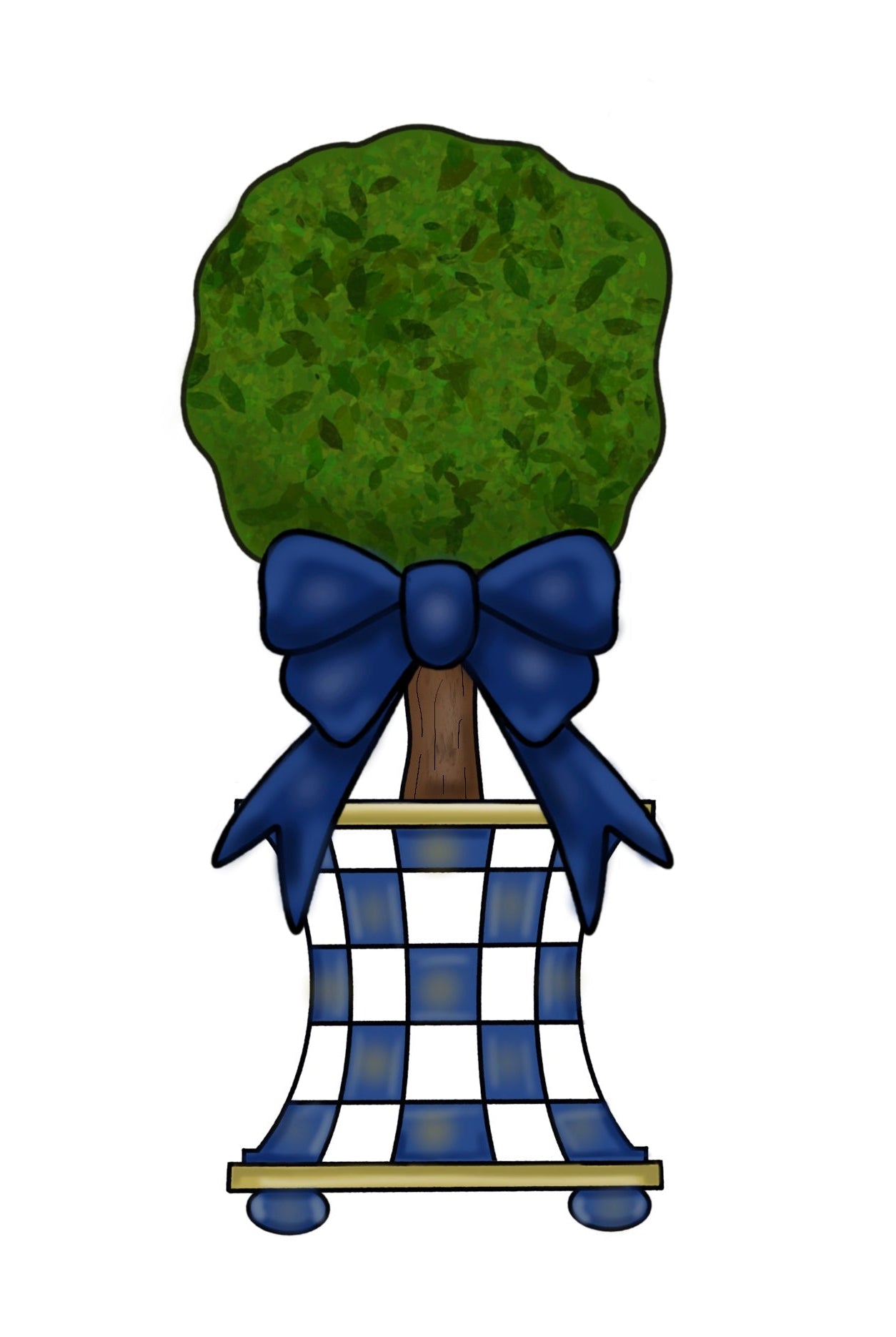Blue and white Topiary - The Perfect Palette