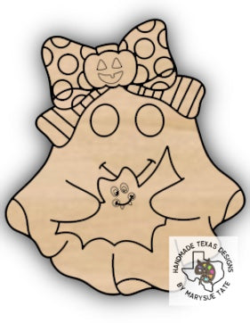 Bow Ghost Bat - Handmade Texas Designs