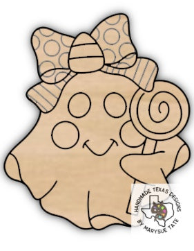 Bow Ghost Candy - Handmade Texas Designs