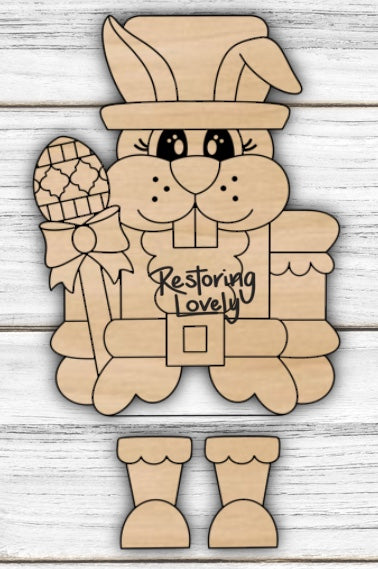 Bunny Nutcracker Ribbon Legs - Restoring Lovely
