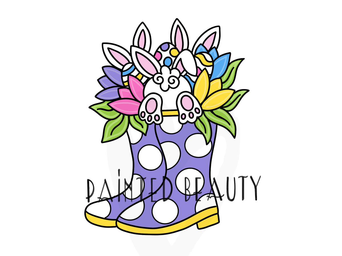 Flower Boot - Painted Beauty Designs