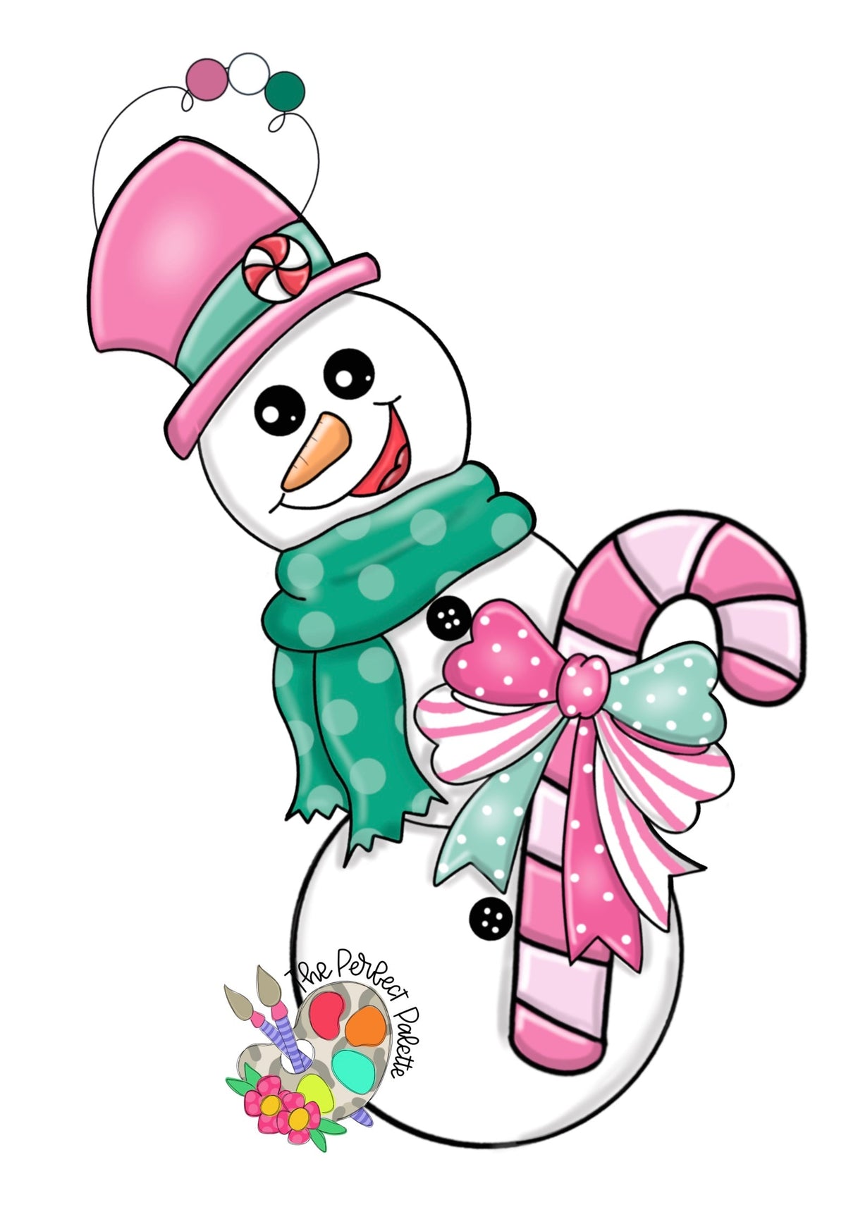 Candy Cane Snowman - The Perfect Palette