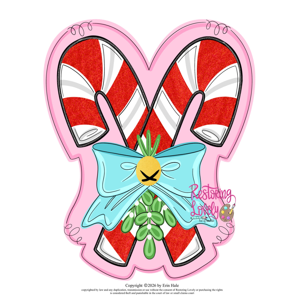 Candy Canes Bow - Restoring Lovely