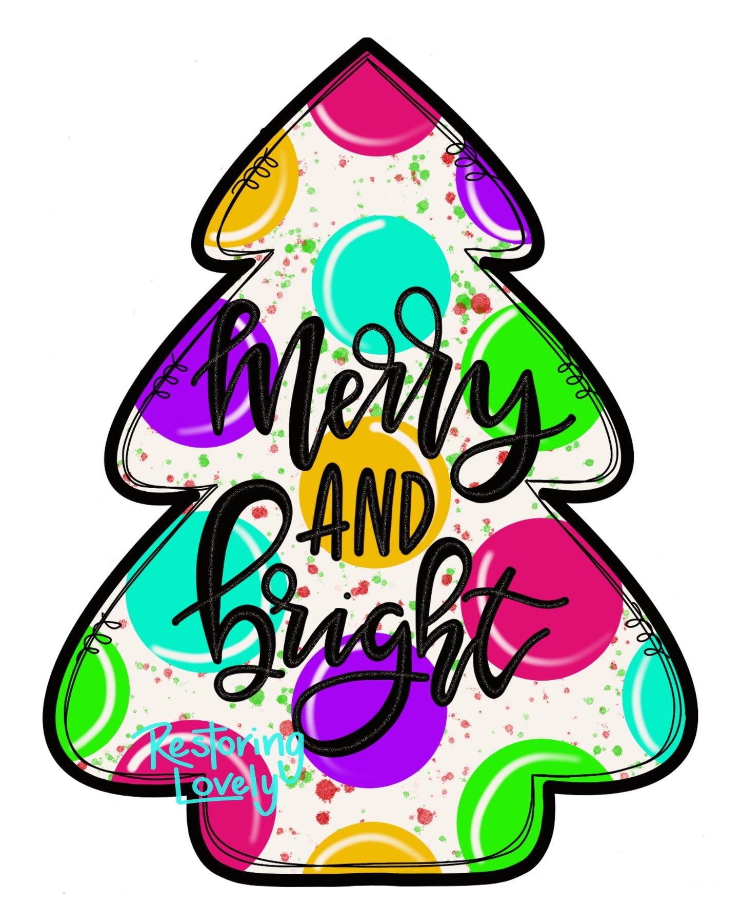 Merry and Bright Christmas Tree - Restoring Lovely