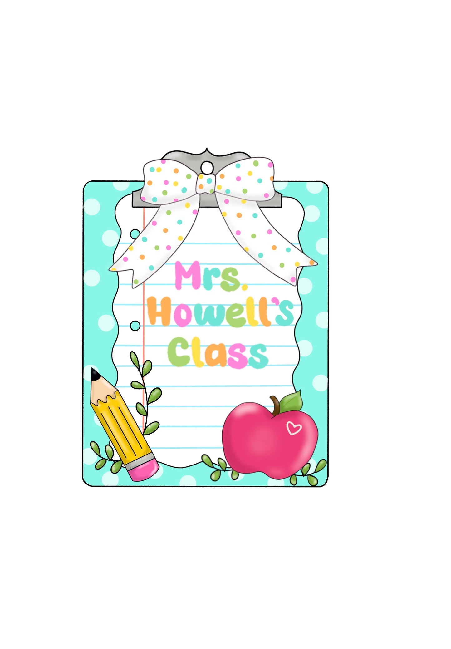 Colorful Teacher Clipboard - The Perfect Palette