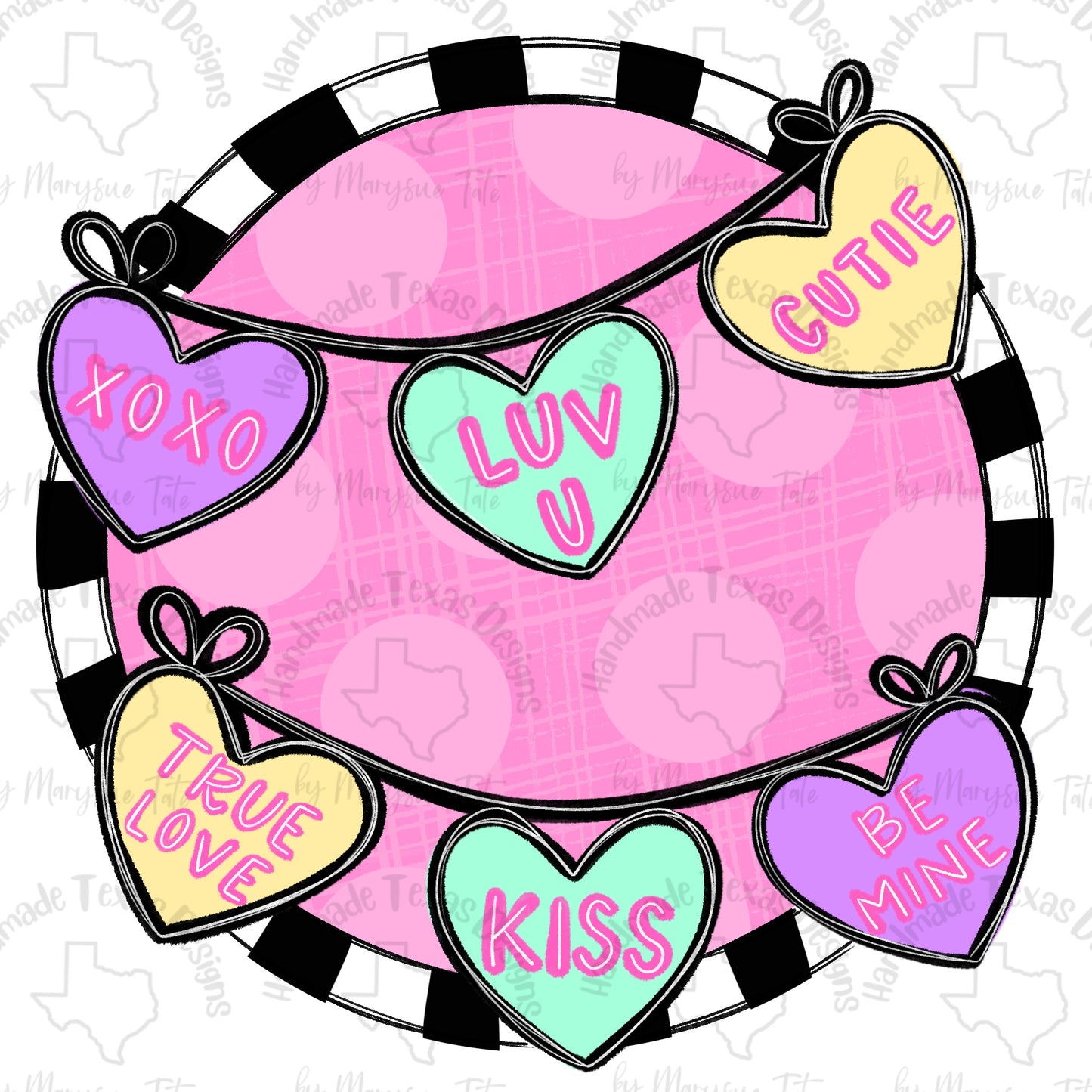 Conversation Heart Round - Handmade Texas Designs