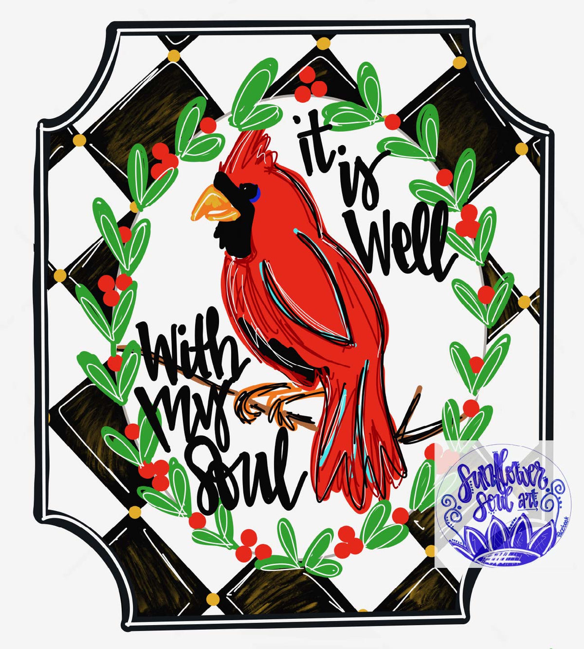 Cardinal Christmas - Sunflower Soul Art