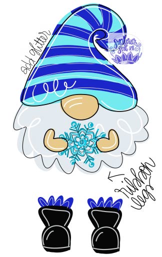 Gnome with Boots - Sunflower Soul Art
