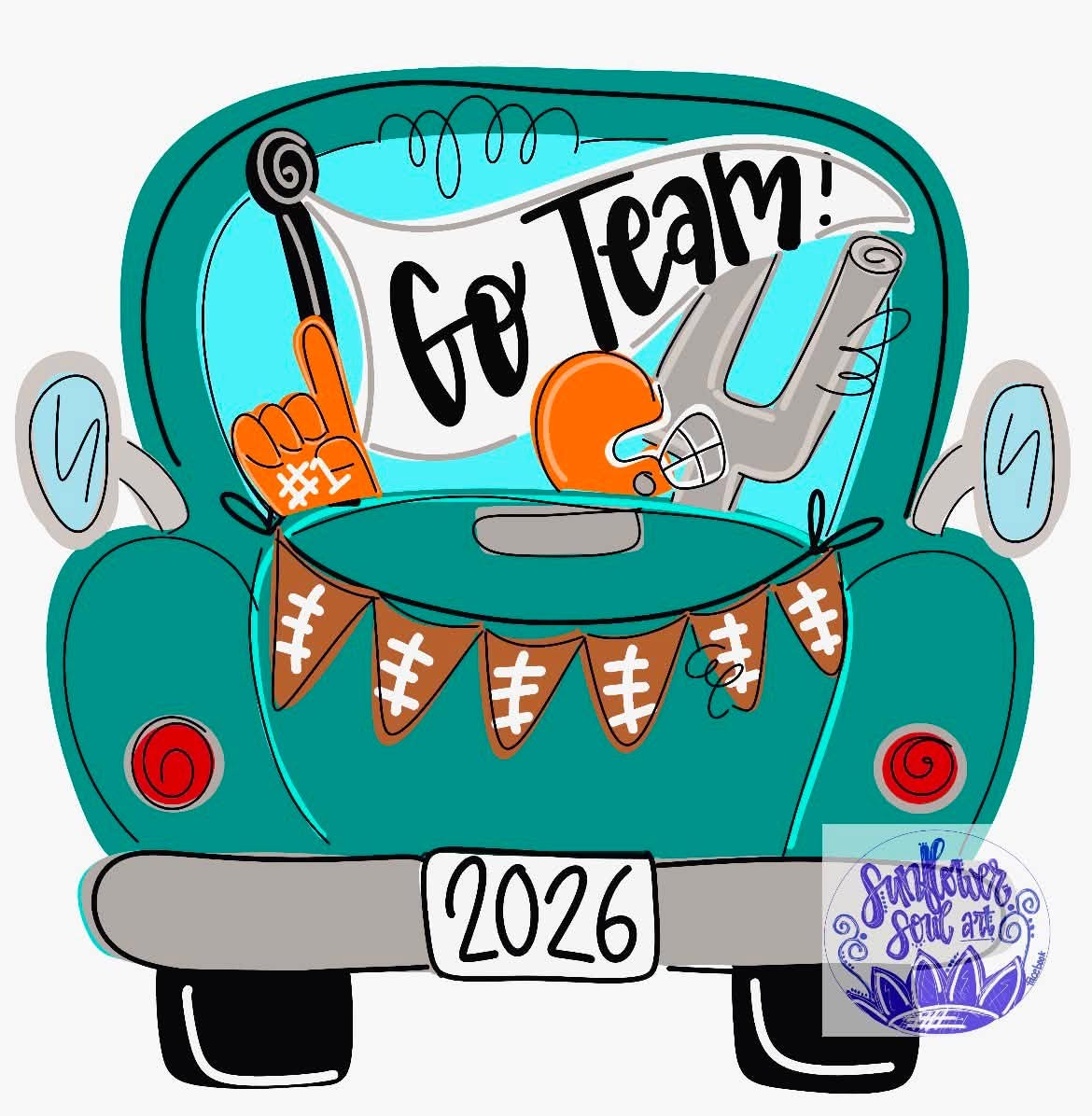 Go Team Truck - Sunflower Soul Art