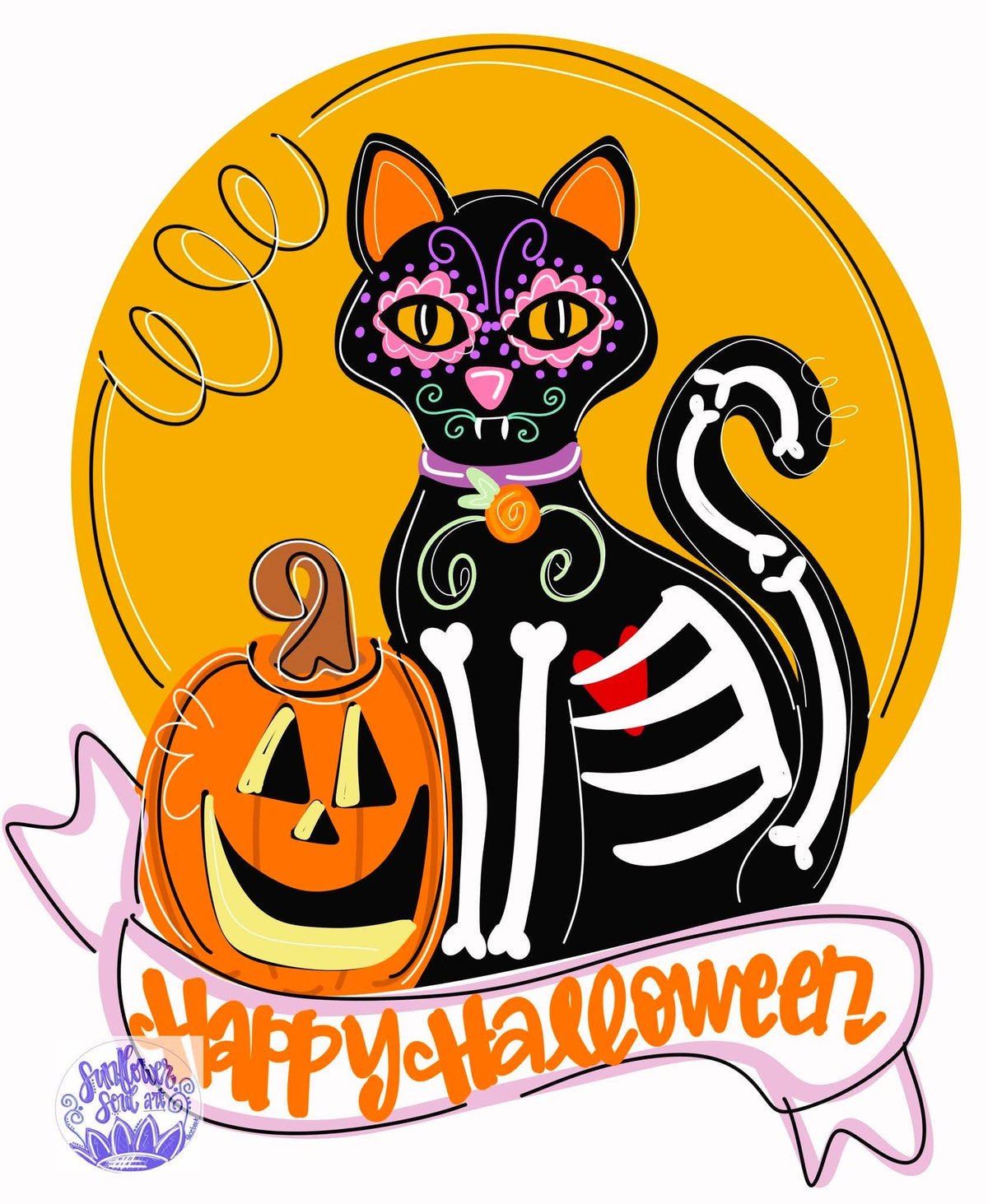 Halloween Cat - Sunflower Soul Art