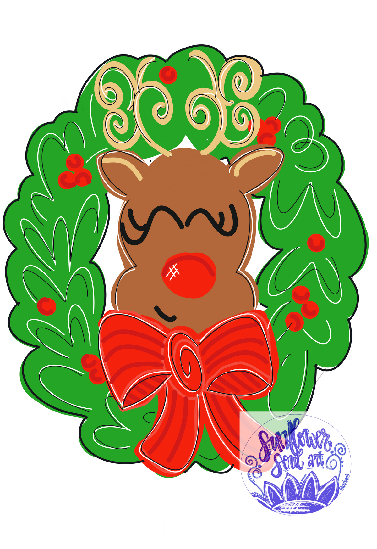 Reindeer - Sunflower Soul Art