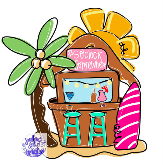Tiki Hut - Sunflower Soul Art