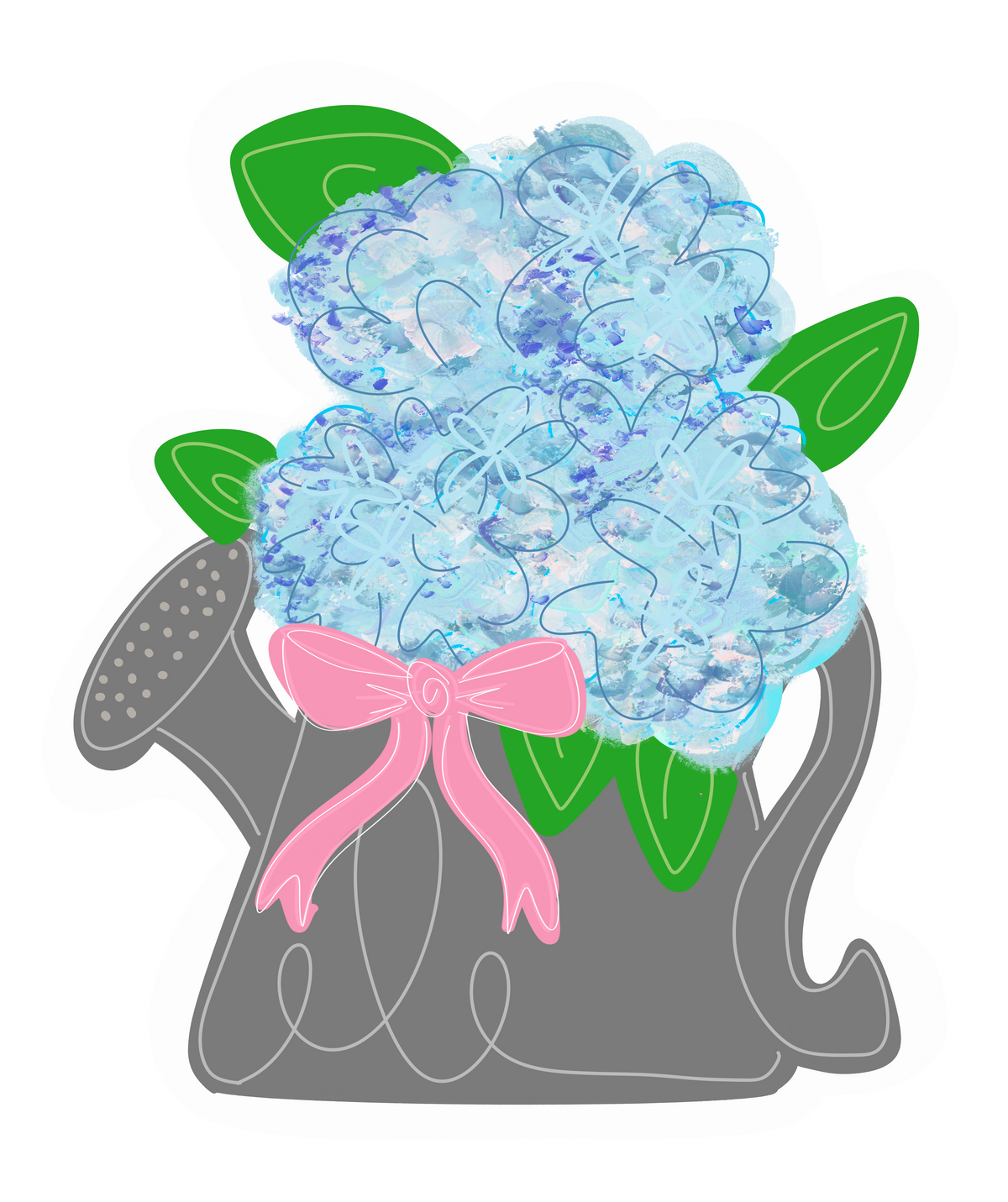 Water Can Hydrangea - Sunflower Soul Art