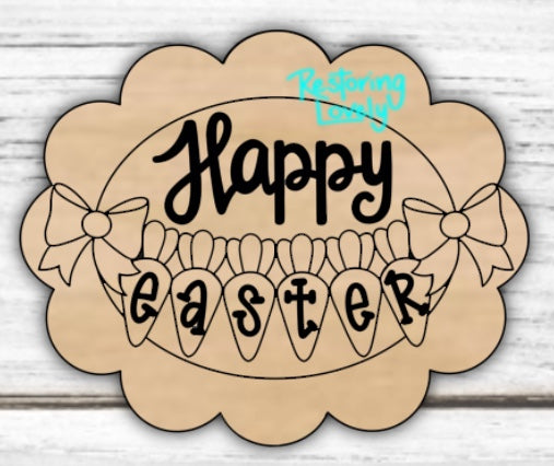 Easter Carrot Banner - Restoring Lovely