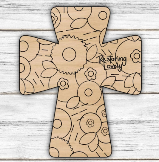 Floral Cross - Restoring Lovely