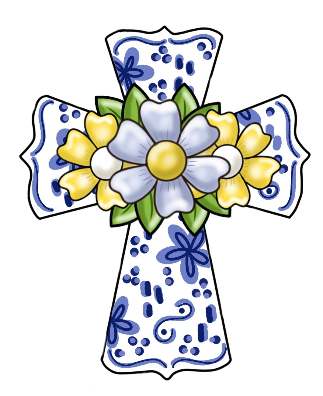 Floral Faith Cross - The Perfect Palette