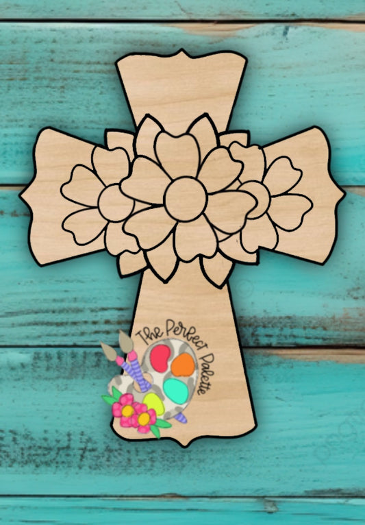Floral Faith Cross - The Perfect Palette