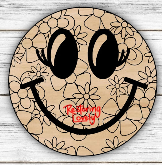 Floral Smiley Face - Restoring Lovely