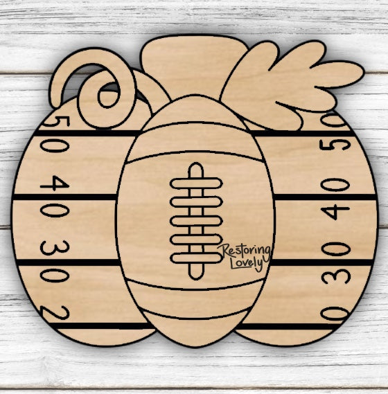 Football Pumpkin - Restoring Lovely