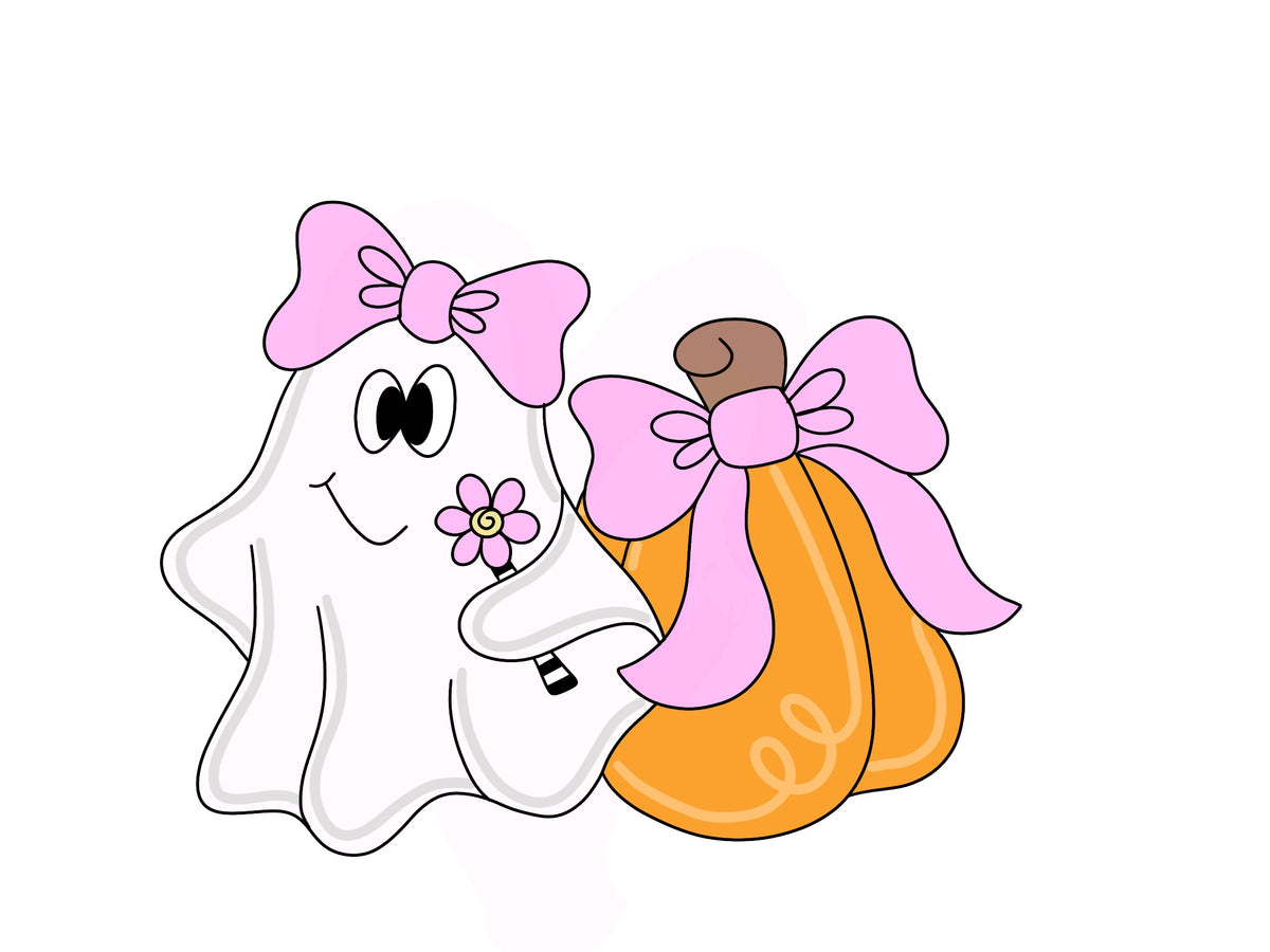 Ghost Pumpkin - Painted Beauty Designs