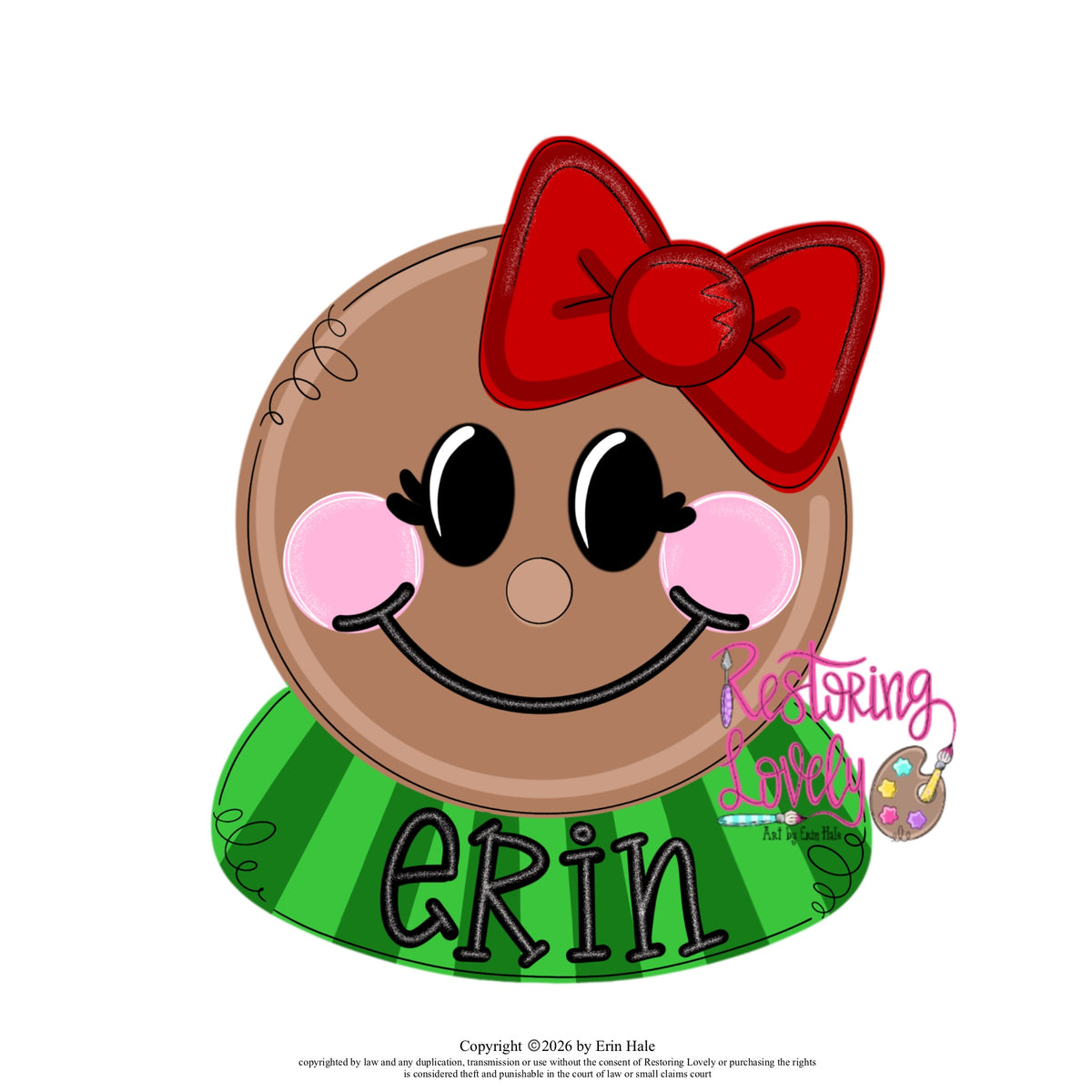 Gingerbread Girl Ornament - Restoring Lovely