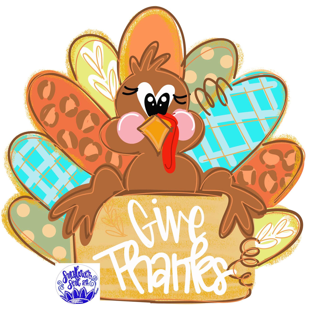 Give Thanks - Sunflower Gang October 2026 Template Club