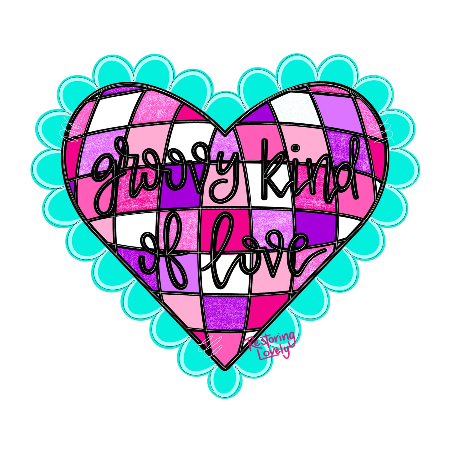 Groovy Love Heart - Restoring Lovely