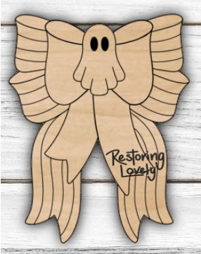 Halloween Ghost Bow - Restoring Lovely
