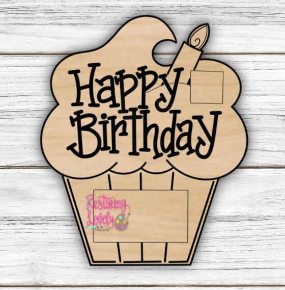 Happy Bday Cupcake - Restoring Lovely