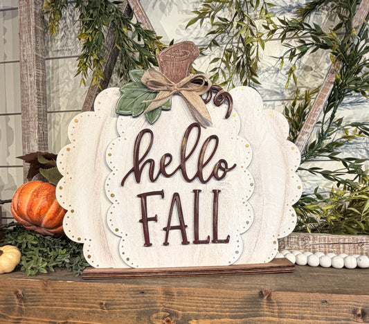 Hello Fall Pumpkin - Whippoorwill Charm