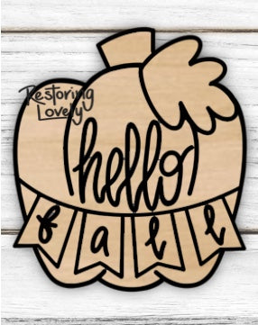 Hello Fall Pumpkin  - Restoring Lovely