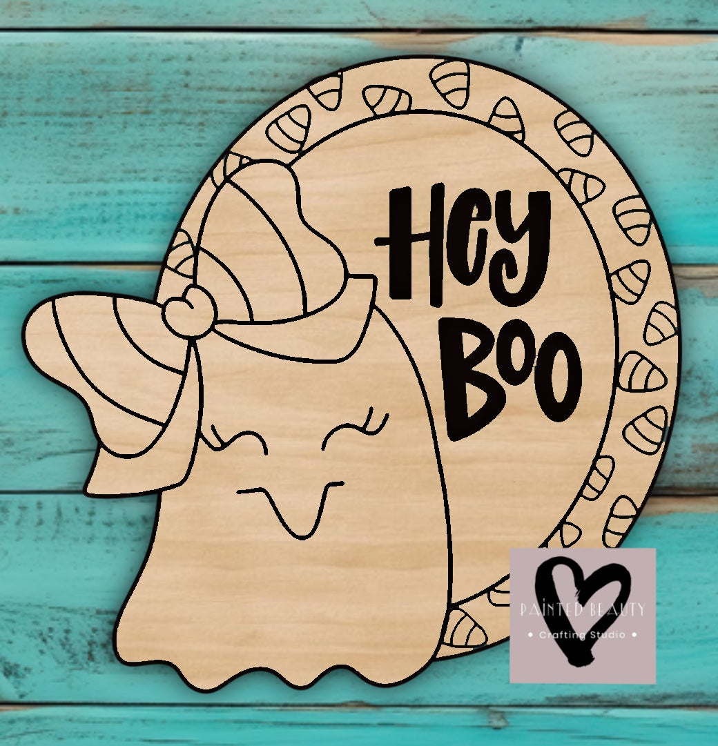 Hey Boo Ghost - Painted Beauty Designs