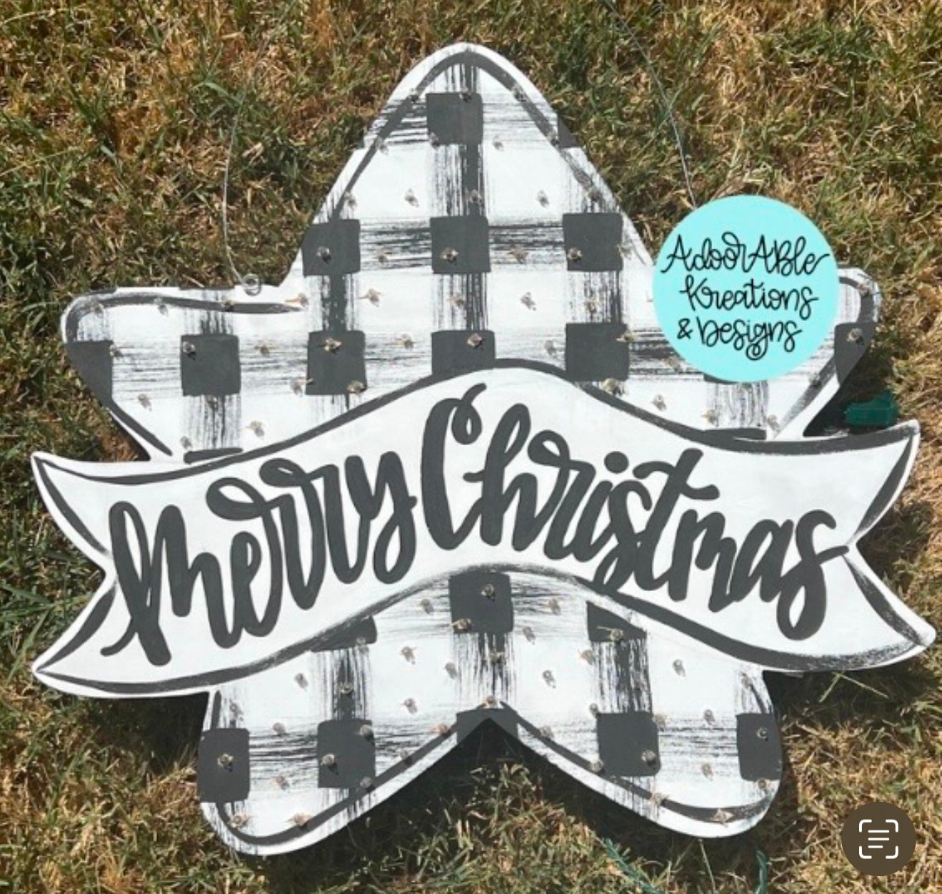 Lighted Star Tree Topper Merry Christmas