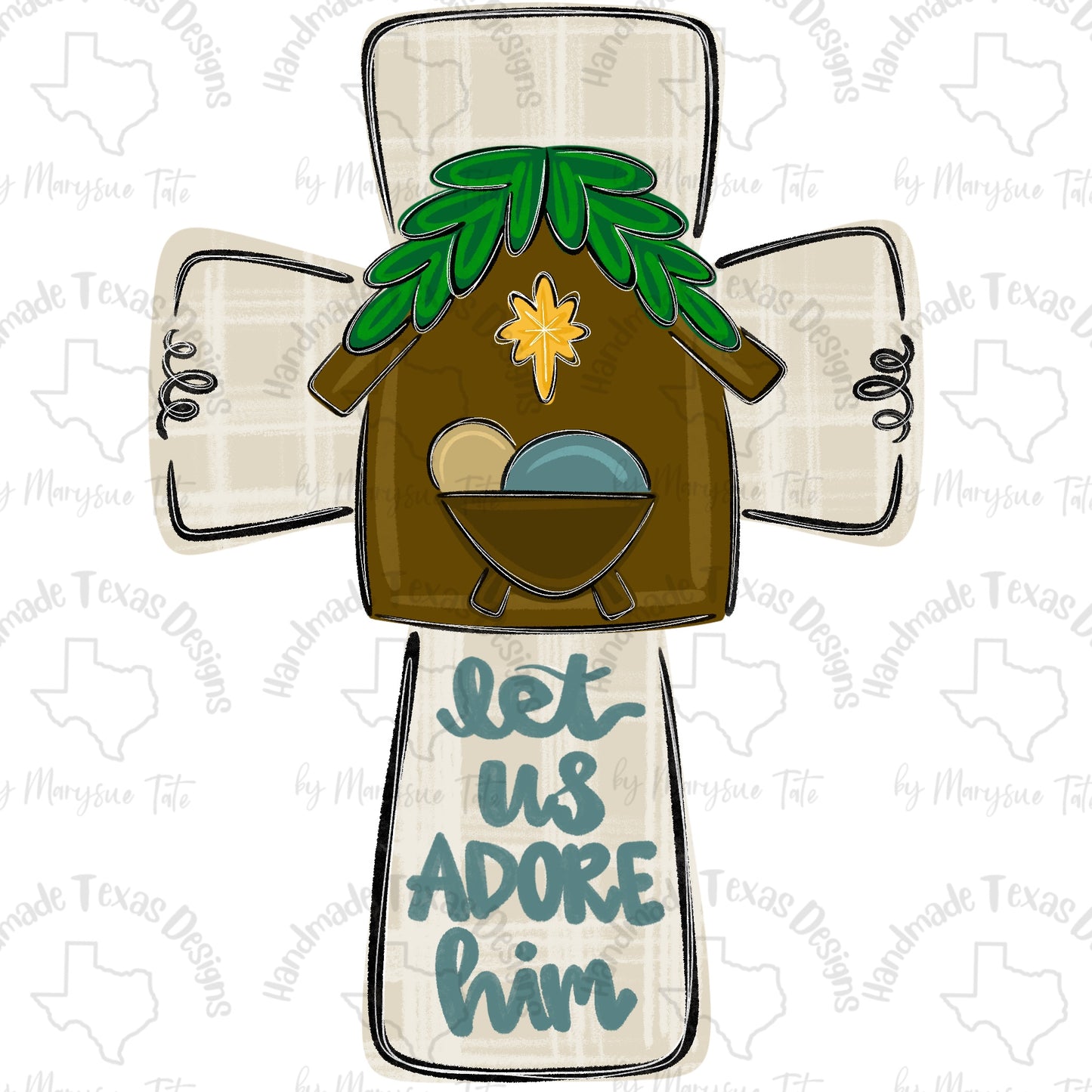 Nativity Cross - Handmade Texas Designs
