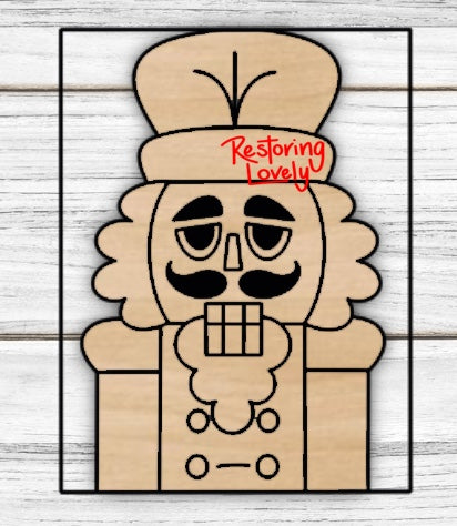 Nutcracker Square Ornament - Restoring Lovely