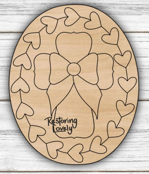 Oval Cross with Bow - Restoring Lovely