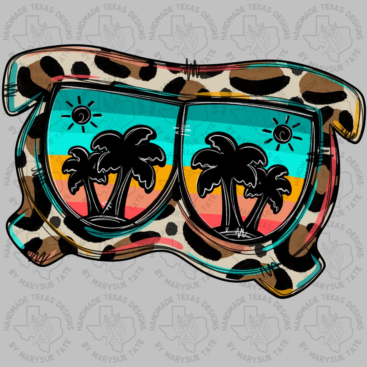 Palm Tree Sunnies - Handmade Texas Designs