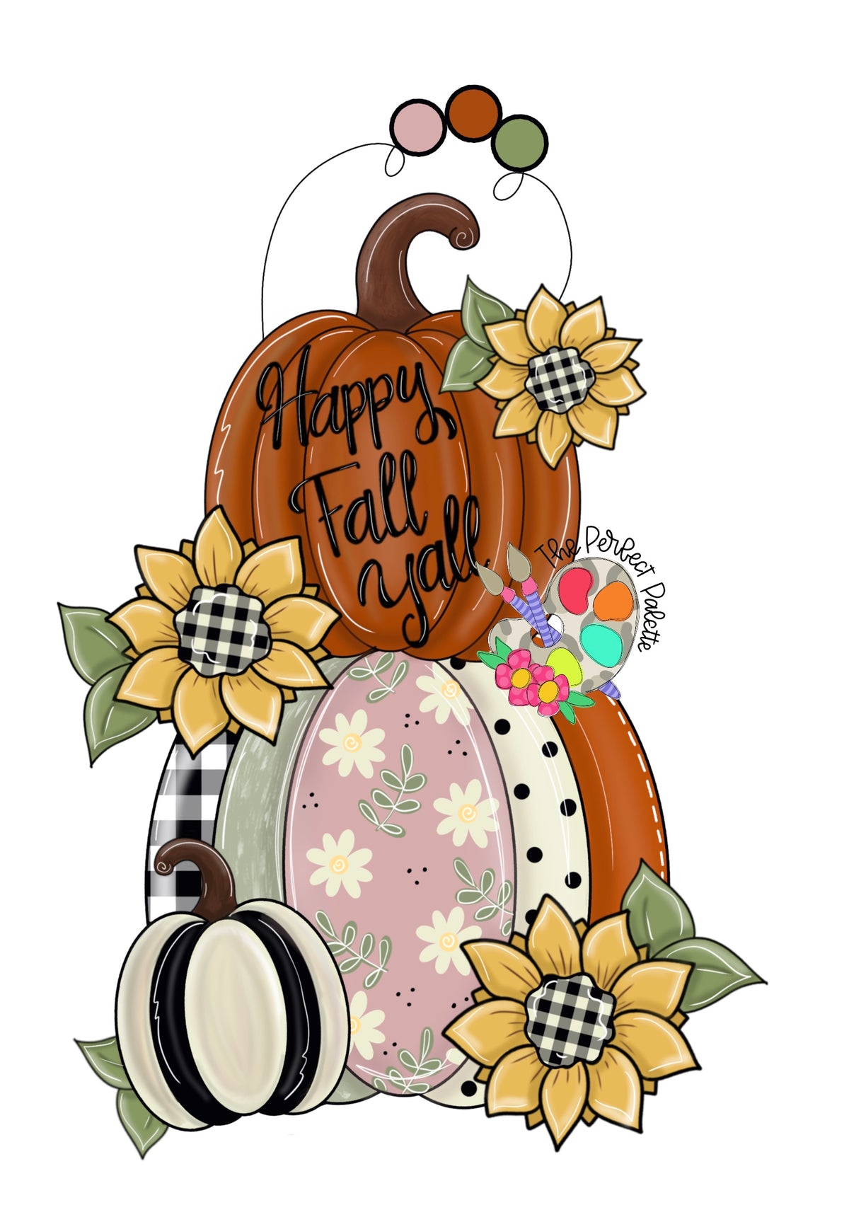 Patchwork Pumpkin Stack - The Perfect Palette