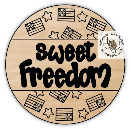 Patriotic Round  - Handmade Texas Designs