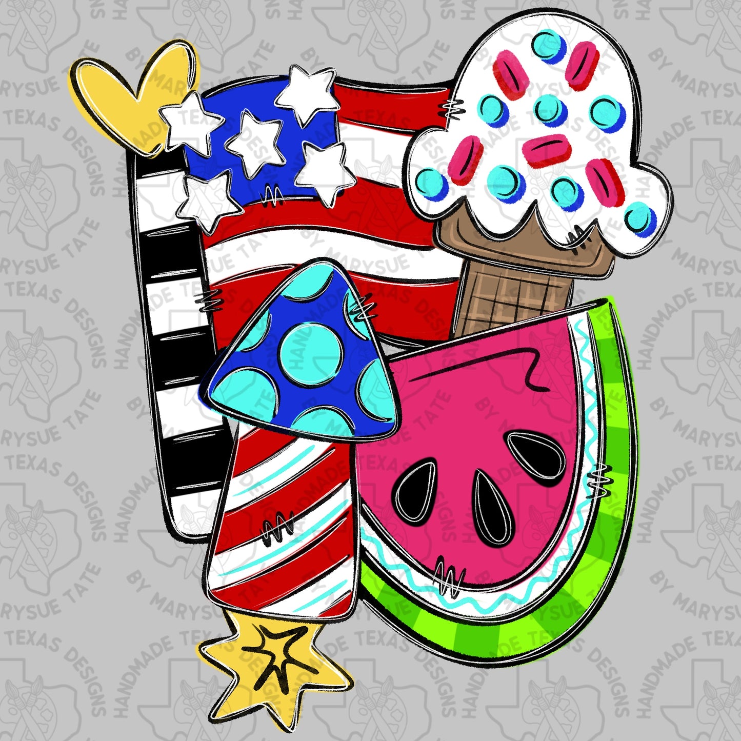 Patriotic Summer - Handmade Texas Designs