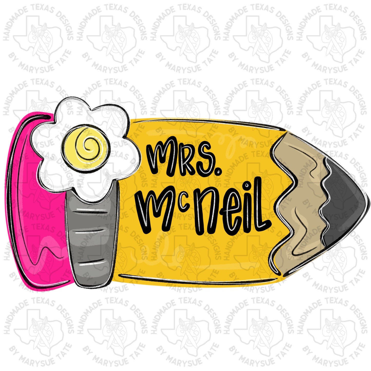 Pencil Flower  - Handmade Texas Designs