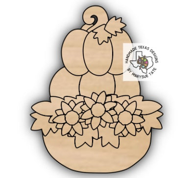Pumpkin Topiary - Handmade Texas Designs
