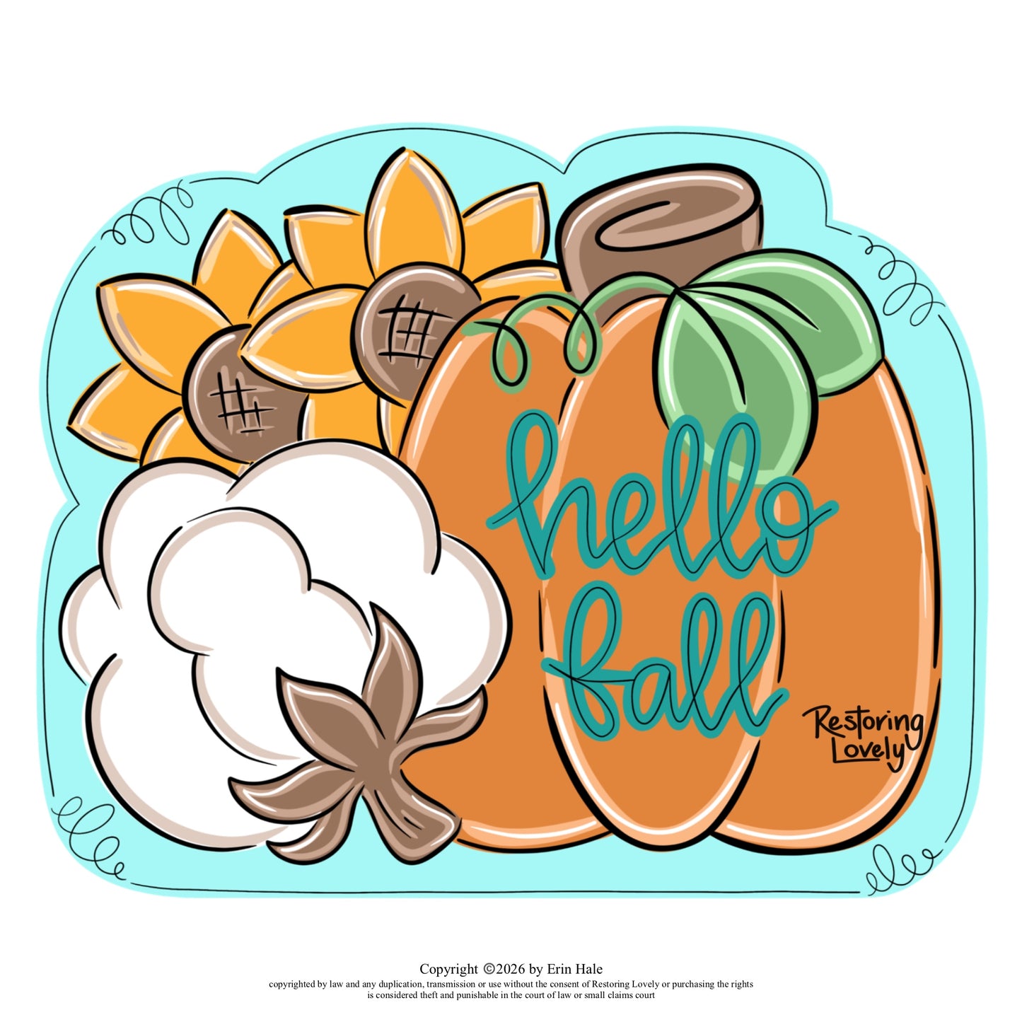 Pumpkin Cotton Sunflower - Restoring Lovely