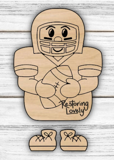 Ribbon Leg Football Player - Restoring Lovely